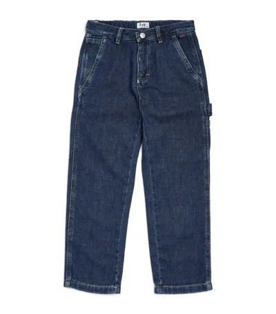 Il Gufo Kids' Cargo-pocket Jeans (3-12 Years) In Blue