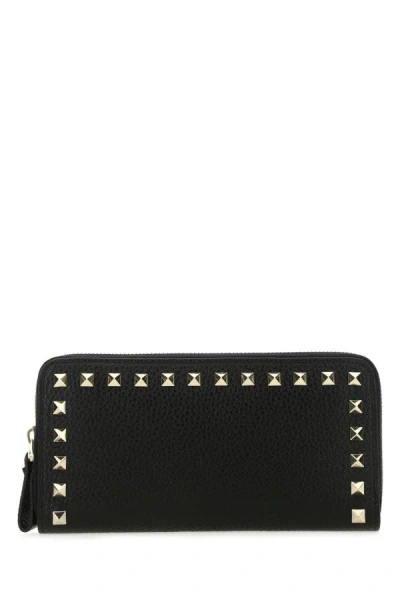 Valentino Garavani Woman Black Leather Wallet