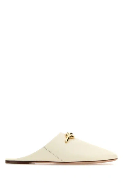 Valentino Garavani Woman Ivory Leather Slippers In White