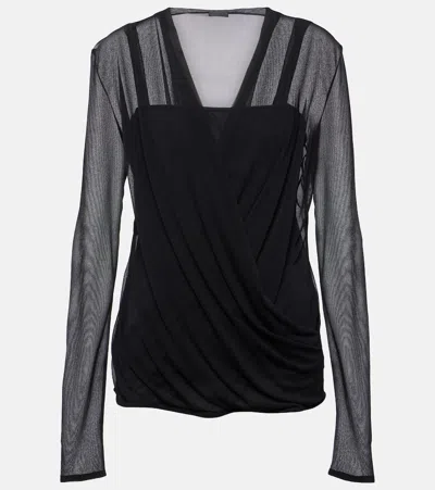 Givenchy Bluse Aus Jersey In Black