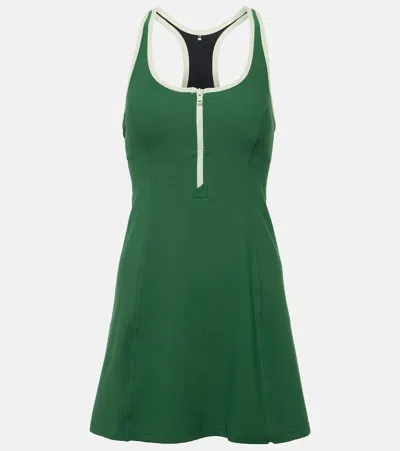 The Upside Half-zip Racerback Dress In Green
