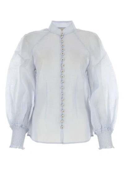 Zimmermann Luminosity Lantern Blouse In Blue