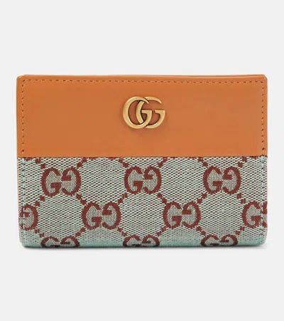 Gucci Gg Leather-trimmed Wallet In Multicoloured
