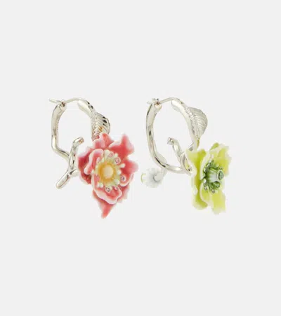 Acne Studios Flower Earrings In Multi