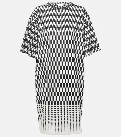 Dries Van Noten Checked Cotton T-shirt Dress In Multicoloured