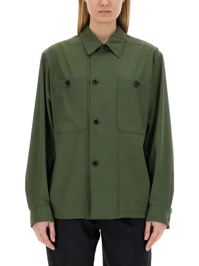 Lemaire Military-inspired Shirt Jacket In Green