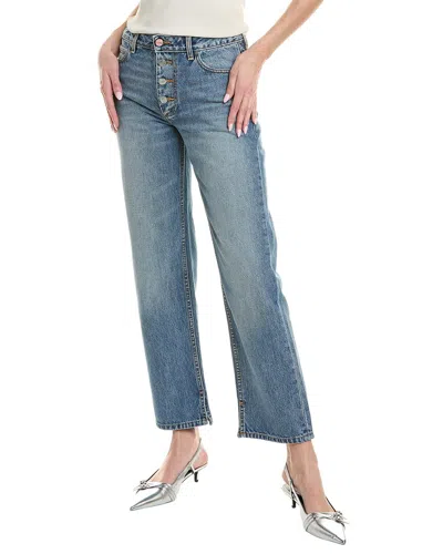 Ganni Lovy Mid Blue Vintage Straight Jean