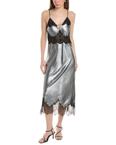 Allsaints Ophelia Maxi Dress In Metallic