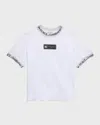 Dolce & Gabbana Kids' Boy's Short-sleeve Logo T-shirt In Opticalwht