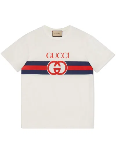 Gucci Interlocking G Cotton T-shirt In White