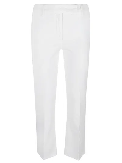 Via Masini 80 Flared Cotton Trousers In White
