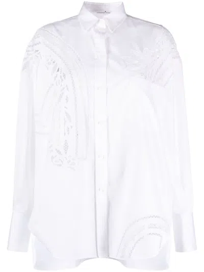 Ermanno Scervino Lace-detailed Cotton Shirt In White