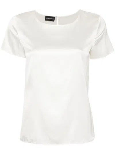 Emporio Armani Silk Top-wear In White