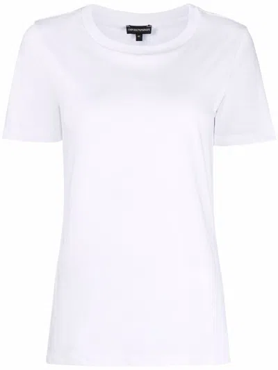 Emporio Armani Logo-print Cotton T-shirt In White