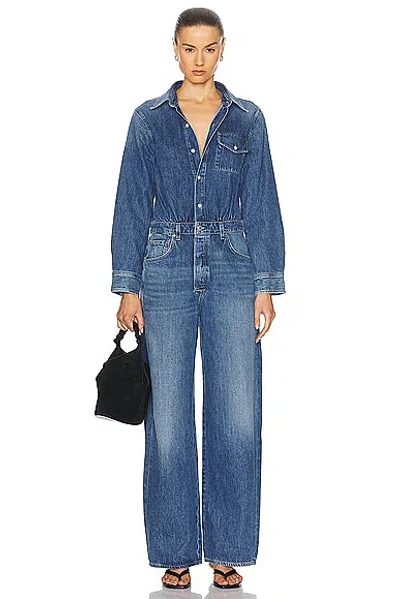 Citizens Of Humanity Indigo Maisie Denim Jumpsuit In Phantom (md Indigo)