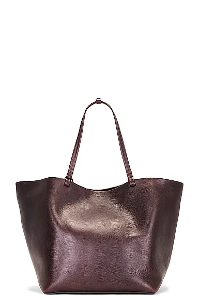The Row Xl Park Leather Tote In Brown