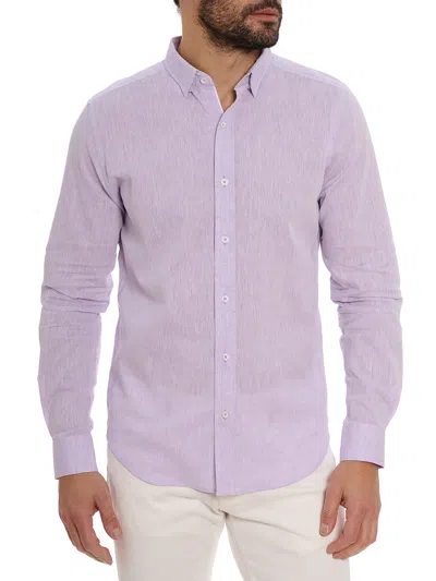 Robert Graham Palmer Long Sleeve Button Down Shirt In Lilac