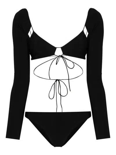 Amazuìn Sue Cut-out Bikini In Black