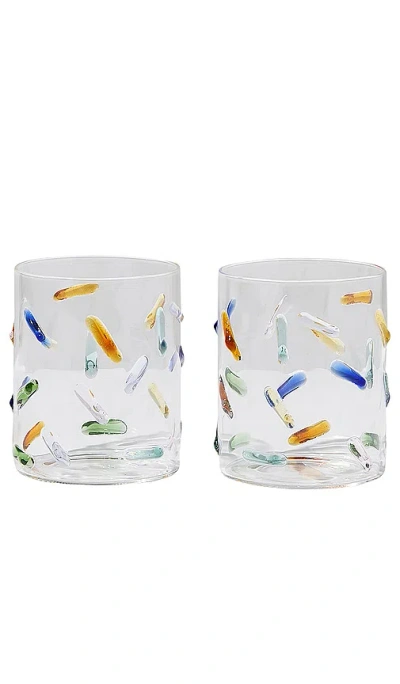 Fazeek Multicolor Limited Edition Confetti Glasses Set In N,a