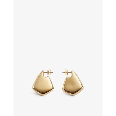 Bottega Veneta 18k Gold-plated Large Drop Earrings In Yellow Gold
