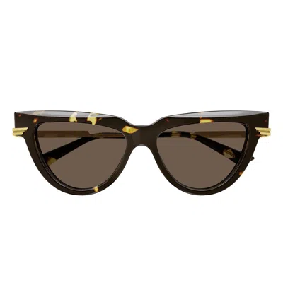 Bottega Veneta Acetate Sunglasses In Havana