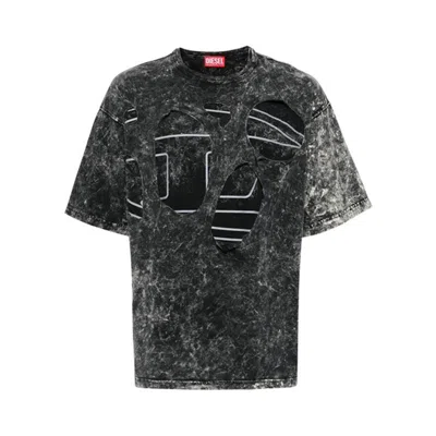 Diesel T-boxt Peeloval T-shirt In Black