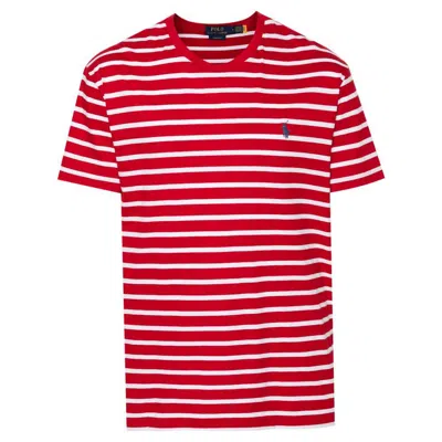 Ralph Lauren Classic Fit Striped Jersey T-shirt In Rl 2000 Red/white