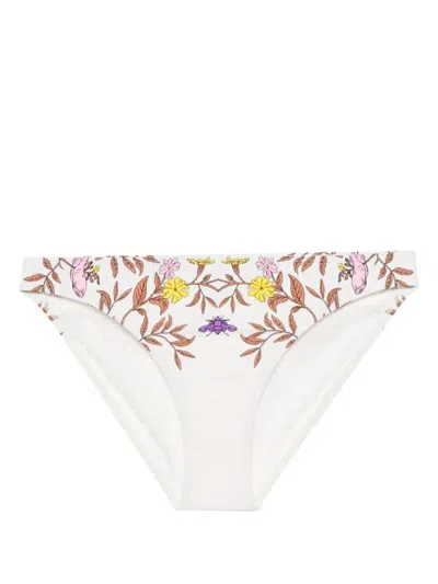 Tory Burch Printed Bikini Bottom Clothing In White