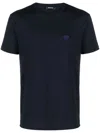 Versace Medusa Cotton Jersey T-shirt In Navy