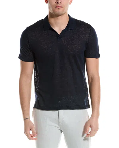 Onia Linen-blend Shirt In Black