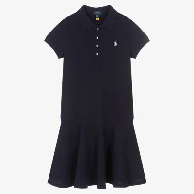 Ralph Lauren Kids' Short-sleeve Polo Dress In Blue