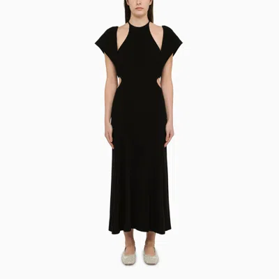 Chloé Black Ribbed Wool Dress