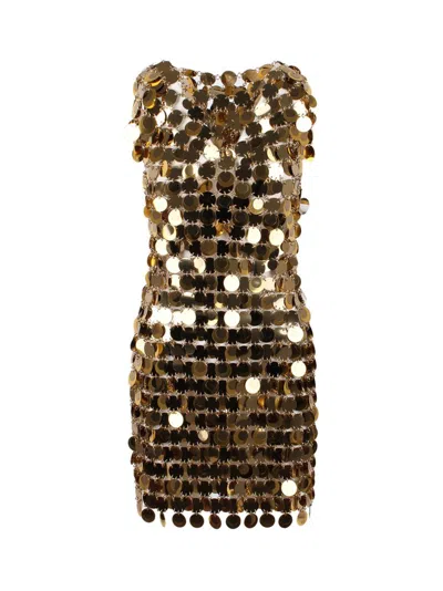 Rabanne Paco  Sequin Chain In Gold