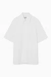 Cos Short-sleeved Tunic Shirt In White