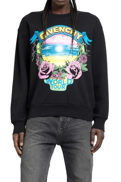 Givenchy Graphic Printed Crewneck Sweatshirt In Black