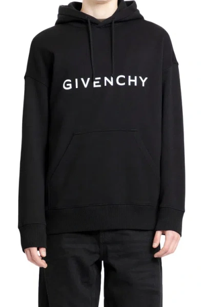 Givenchy Archetype Logo Embroidered Hoodie In Black