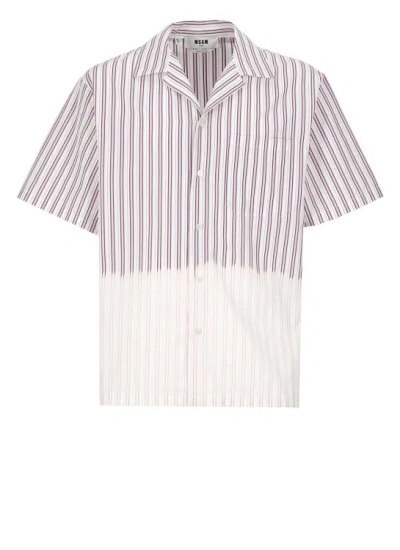 Msgm Cotton Shirt In White