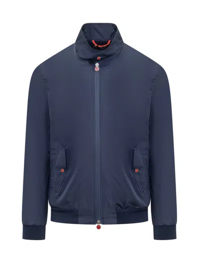 Kiton Zip-fastening Bomber Jacket In Blue