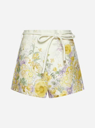 Zimmermann Harmony High-rise Shorts In Citrus Garden Print