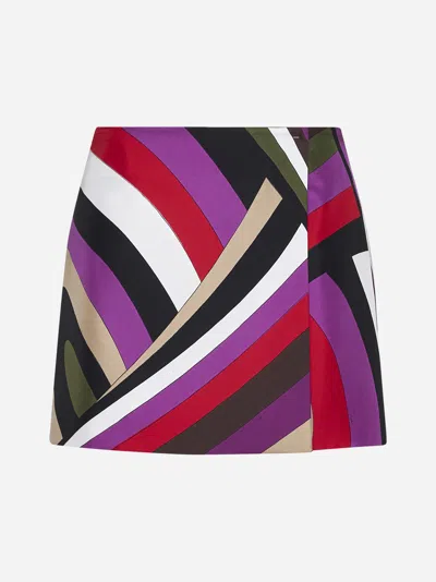 Pucci Skirt In Kahki,fuchsia