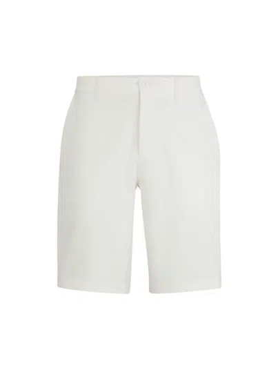 Hugo Boss Men's Slim-fit Shorts In White