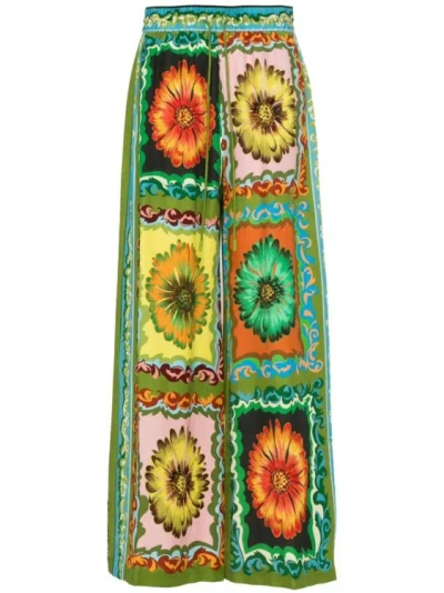 Alemais Disco Daisy Floral-print Trousers In Multicolour