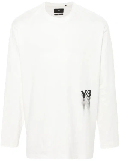 Y-3 Gfx Logo-printed Cotton T-shirt In White