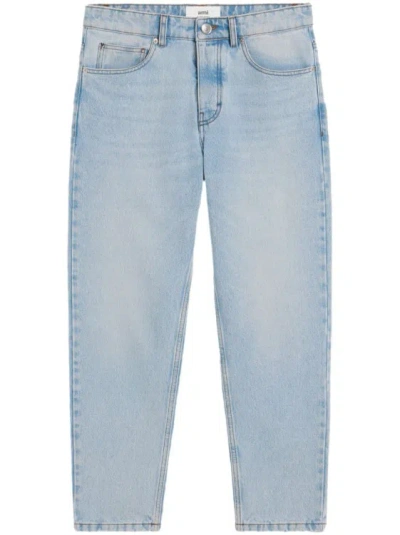 Ami Alexandre Mattiussi Low-rise Cropped Jeans In Blue