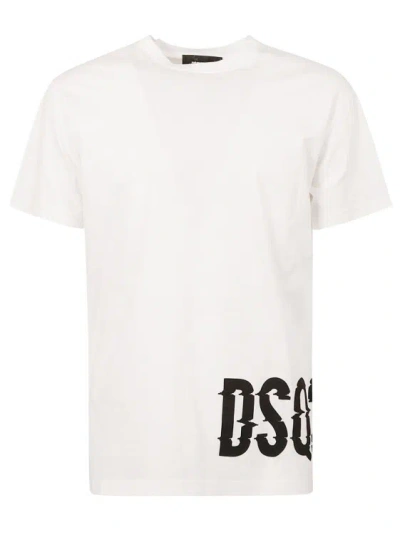 Dsquared2 Logo Print Cotton T-shirt In White