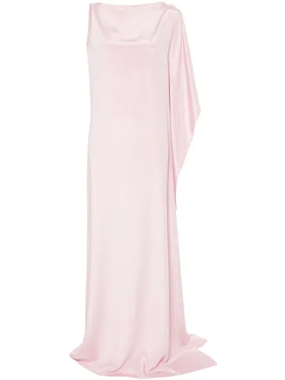 Max Mara Silk Long Dress In Pink