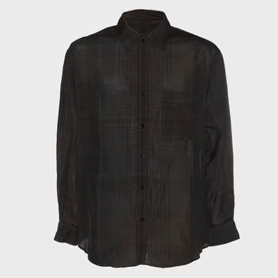 Lemaire Shirts In Dark Brown / Marine