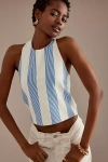 Bishop + Young Striped Tank Top In Blue