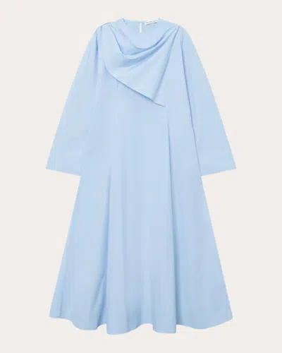 Mark Kenly Domino Tan Women's Daisy Poplin Dress In Blue