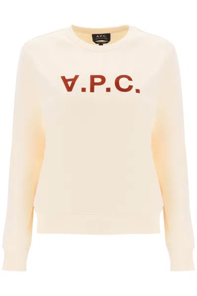 A.p.c. Logo-print Cotton Sweatshirt In White